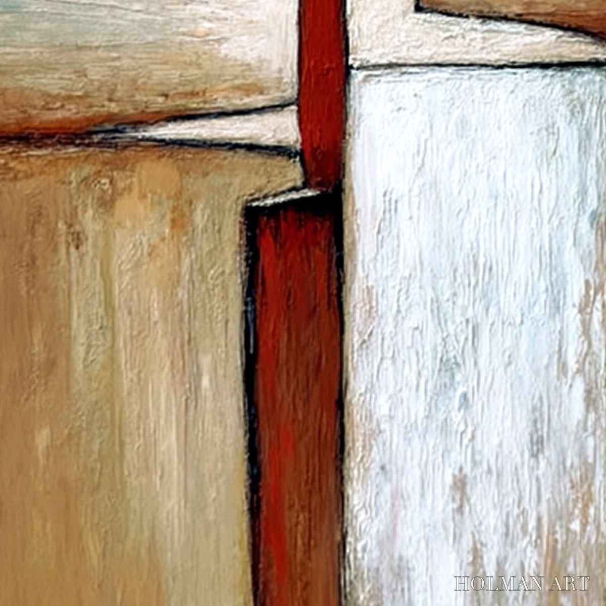 HOLMAN ART the Voyager – Textured Minimalist Painting of a Solitary Figure - image 3