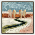 HOLMAN ART Coastal Sentinels | Textured Abstract Landscape Oil Painting - image 1
