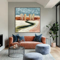 HOLMAN ART Coastal Sentinels | Textured Abstract Landscape Oil Painting - image 2