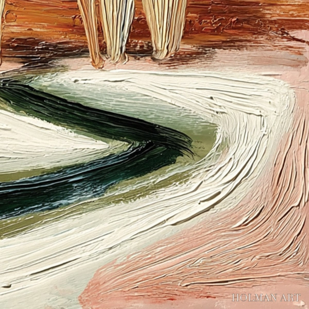 HOLMAN ART Coastal Sentinels | Textured Abstract Landscape Oil Painting - image 5