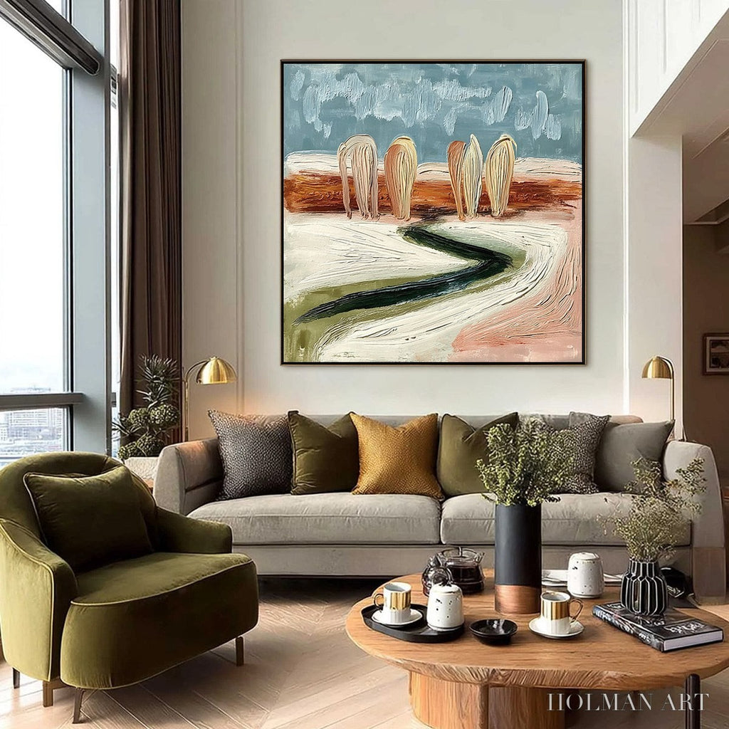 HOLMAN ART Coastal Sentinels | Textured Abstract Landscape Oil Painting - image 6