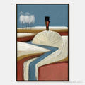 HOLMAN ART the Silent Journey – Textured Wabi Sabi Abstract Landscape Painting - image 1