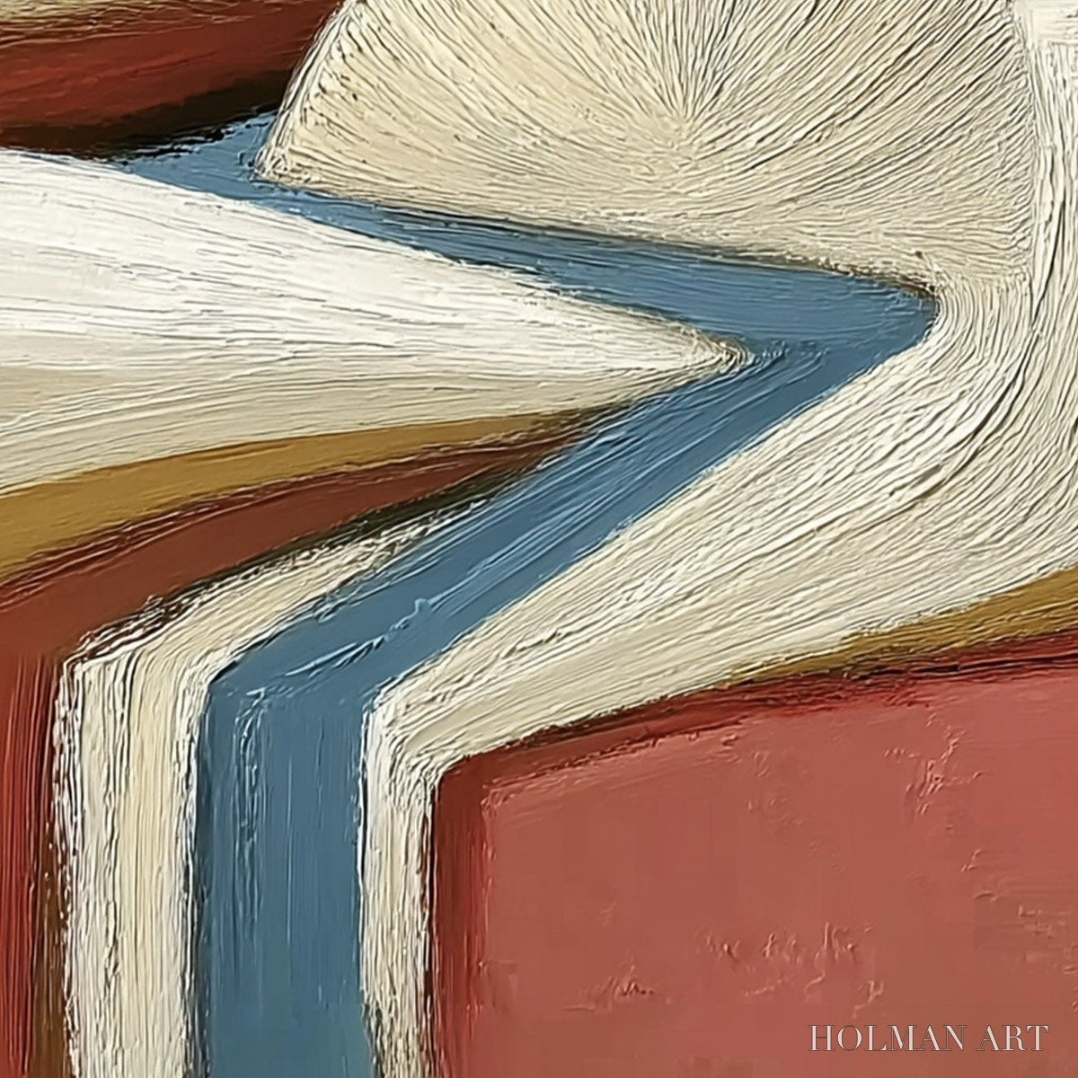 HOLMAN ART the Silent Journey – Textured Wabi Sabi Abstract Landscape Painting - image 5