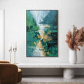 HOLMAN ART Emergence – Textured Impasto River Painting with Golden Butterflies - image 2