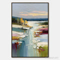 HOLMAN ART Autumn Reflections – Textured Abstract River Landscape Painting - image 1