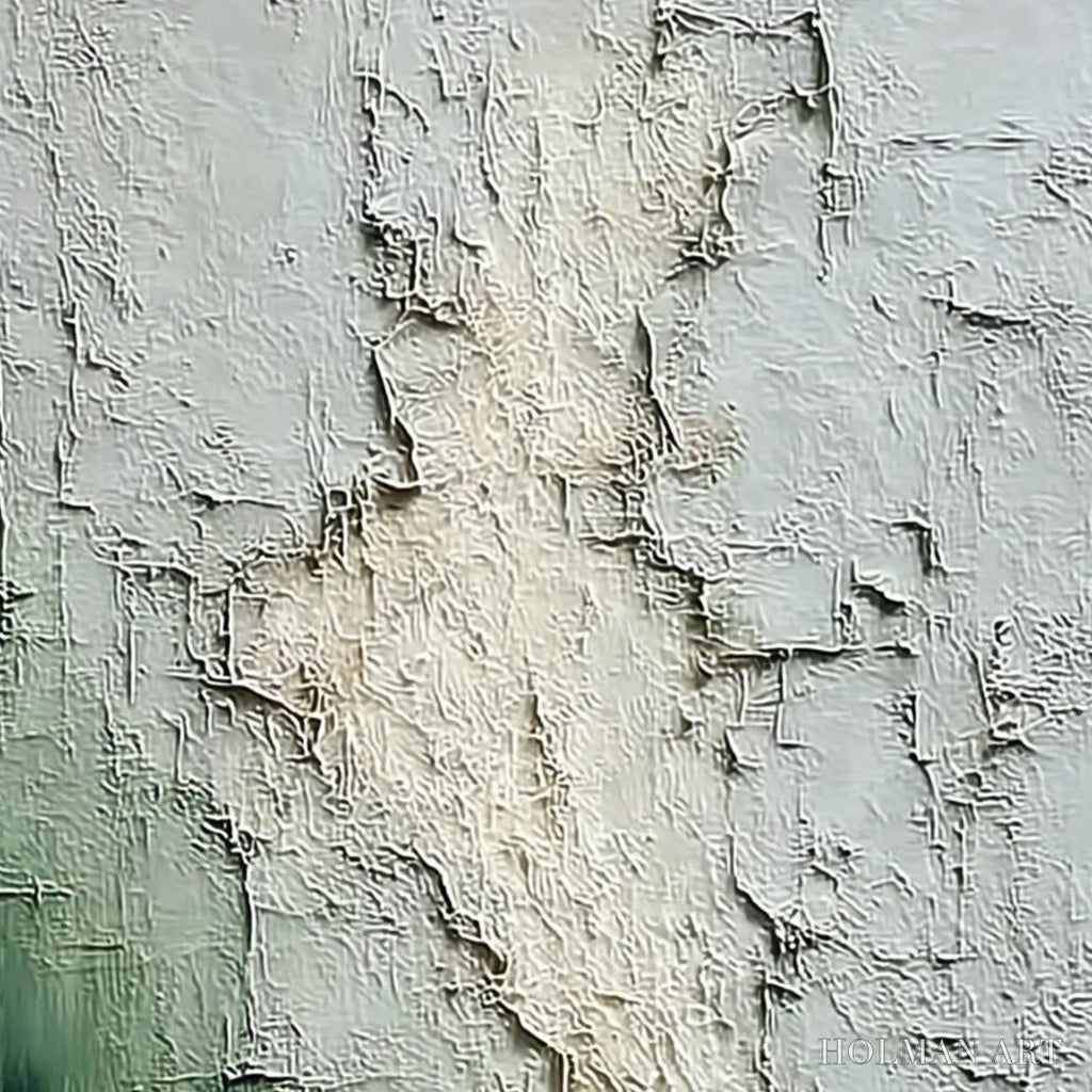 HOLMAN ART Verdant Chasm – Textured Wabi Sabi Abstract Landscape Painting - image 5