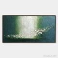 HOLMAN ART Emerald Cascade – Large Textured Wabi Sabi Abstract Painting - image 1