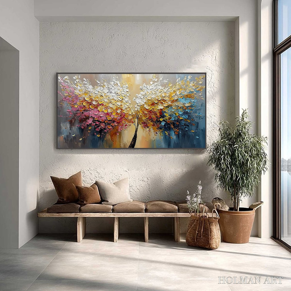 HOLMAN ART Aura Bloom – Textured Palette Knife Tree of Life Painting - image 2