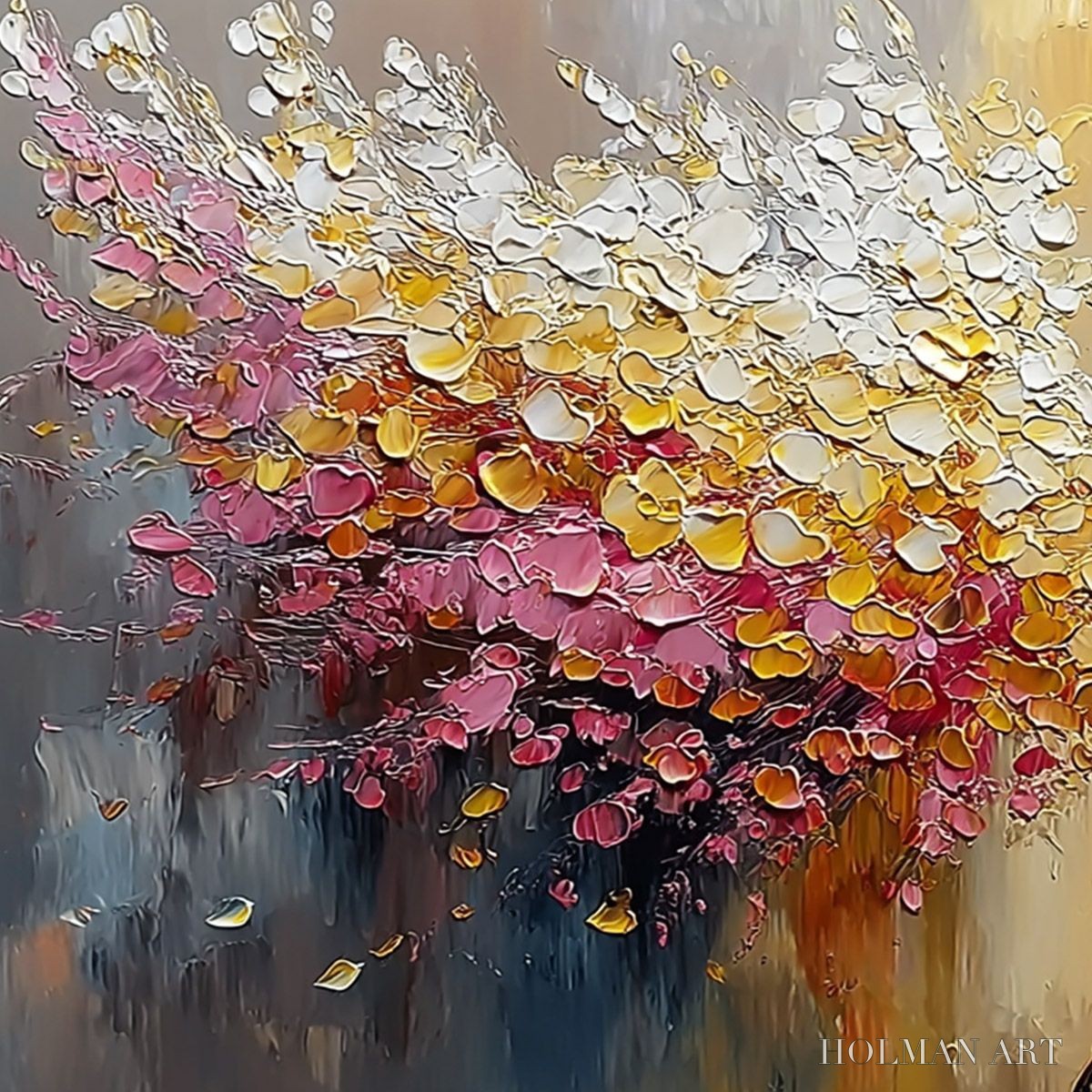 HOLMAN ART Aura Bloom – Textured Palette Knife Tree of Life Painting - image 3
