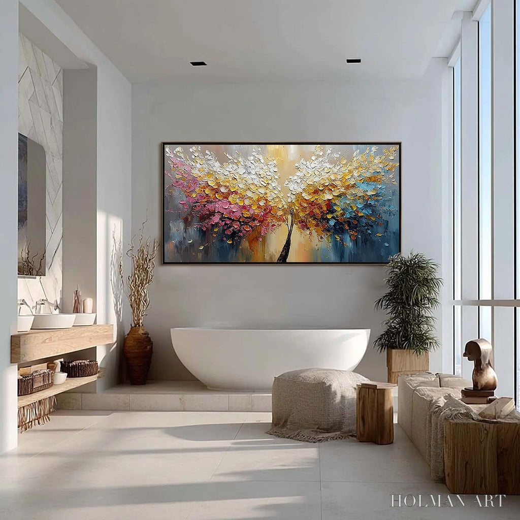HOLMAN ART Aura Bloom – Textured Palette Knife Tree of Life Painting - image 4