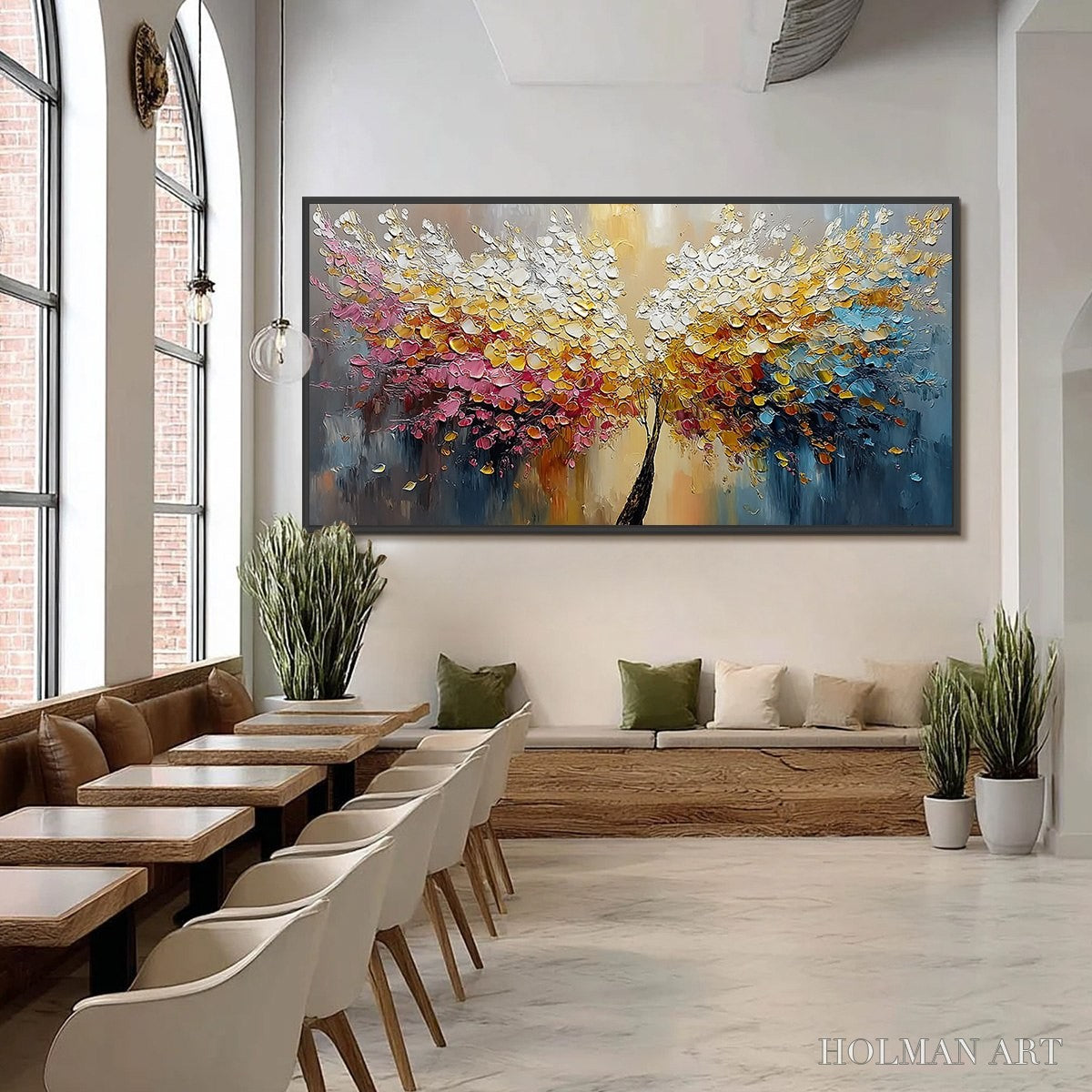 HOLMAN ART Aura Bloom – Textured Palette Knife Tree of Life Painting - image 6
