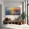 HOLMAN ART Vibrant Horizon – Textured Palette Knife Tree of Life Landscape Painting - image 2