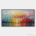 HOLMAN ART Urban Bloom – Colorful Textured Impasto Cityscape Painting - image 1
