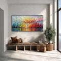 HOLMAN ART Urban Bloom – Colorful Textured Impasto Cityscape Painting - image 2
