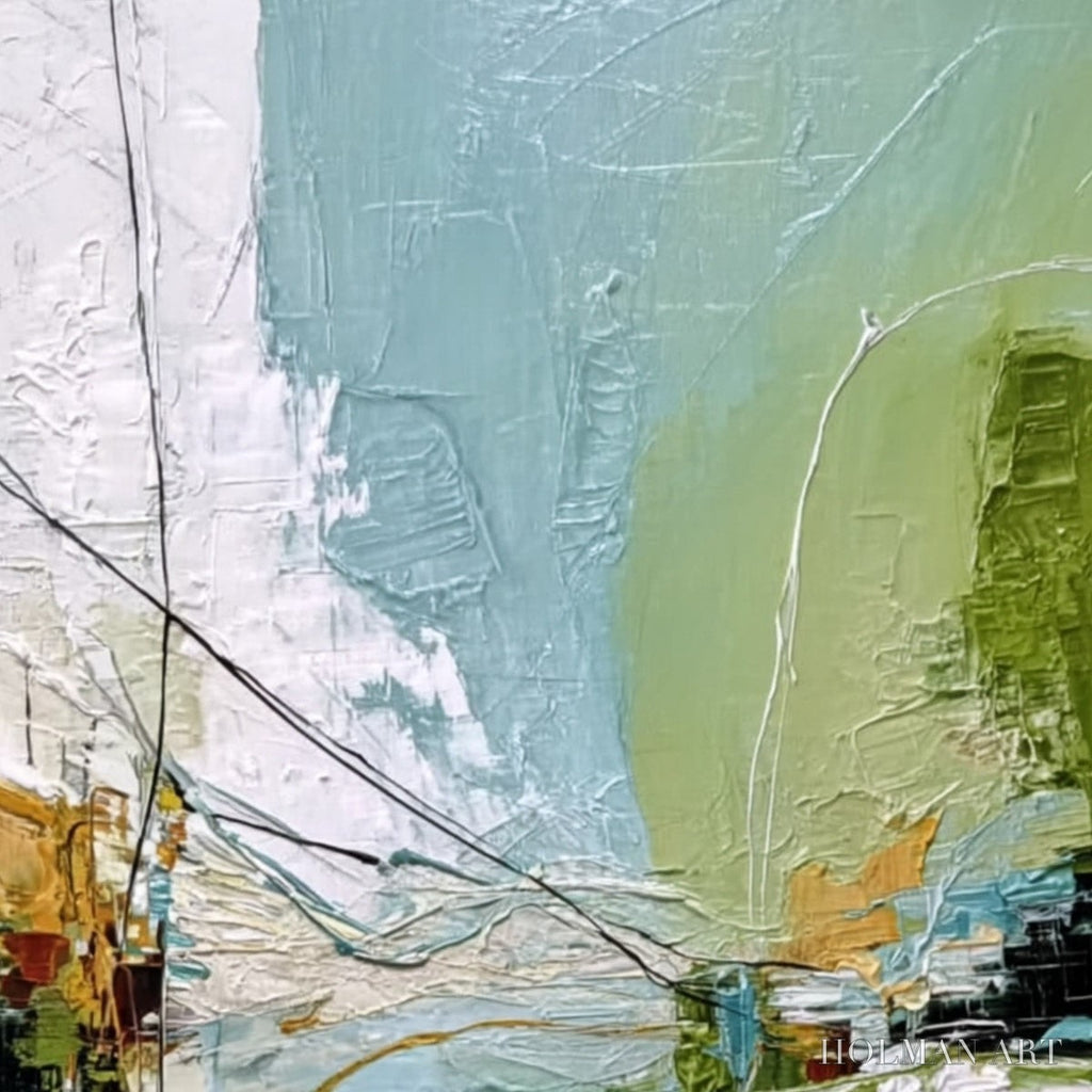 HOLMAN ART Crossing Paths – Large Textured Vertical Abstract - image 3