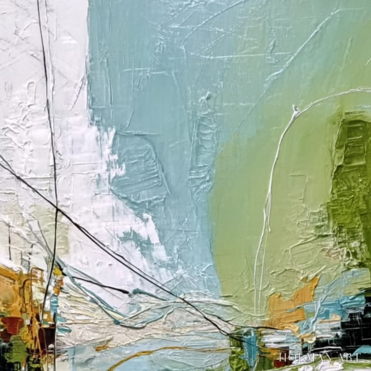 HOLMAN ART Crossing Paths – Large Textured Vertical Abstract - image 3