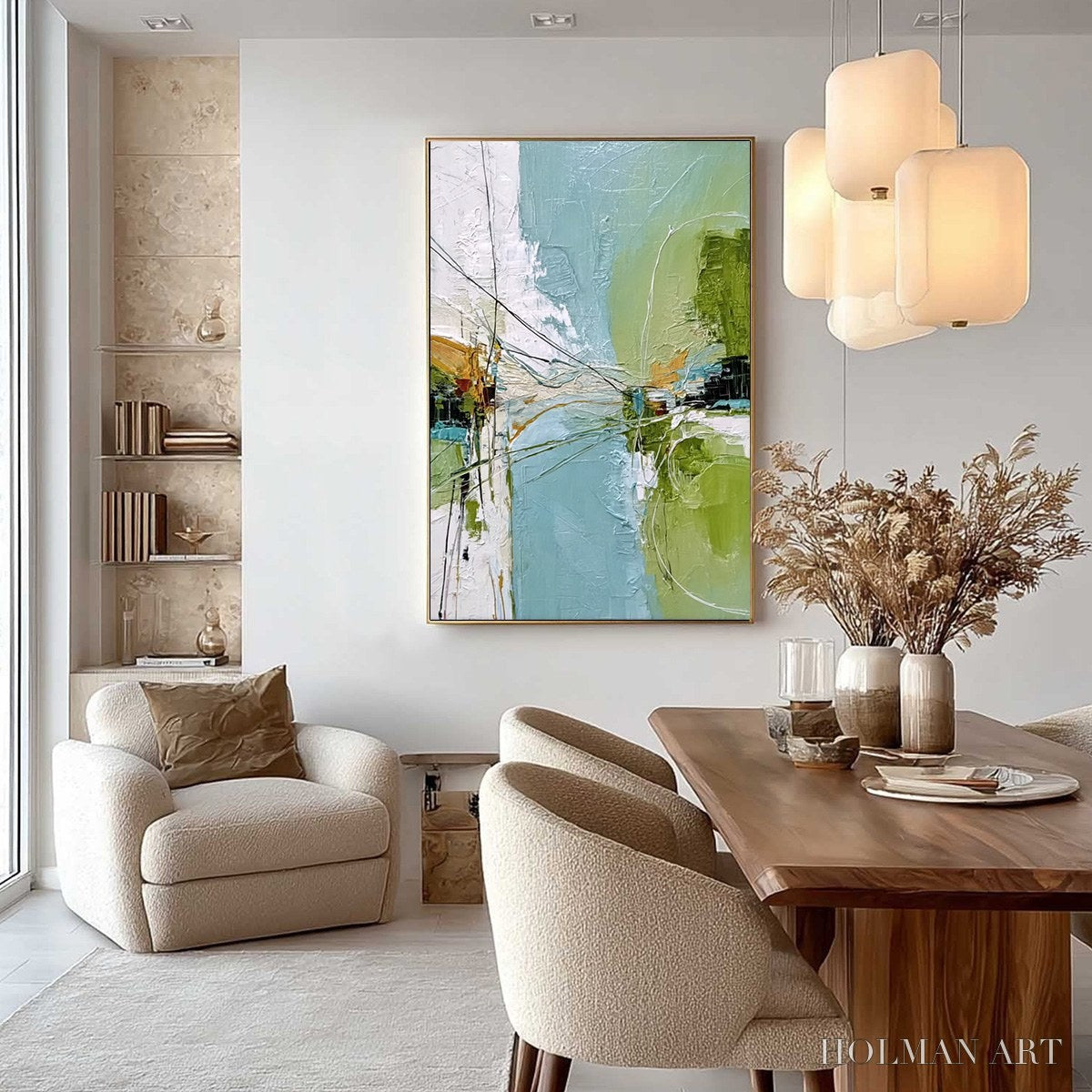 HOLMAN ART Crossing Paths – Large Textured Vertical Abstract - image 4