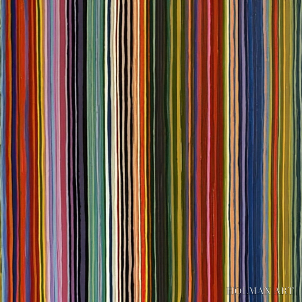 HOLMAN ART Chromatic Cascade – Colorful Vertical Abstract Painting with Flowing Lines - image 3