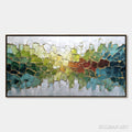 HOLMAN ART Emerald Horizon – Large Textured Abstract Landscape Painting with Gold Accents - image 1