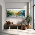 HOLMAN ART Emerald Horizon – Large Textured Abstract Landscape Painting with Gold Accents - image 2
