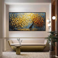 HOLMAN ART Golden Cascade – Textured Palette Knife Impasto Tree Painting - image 2