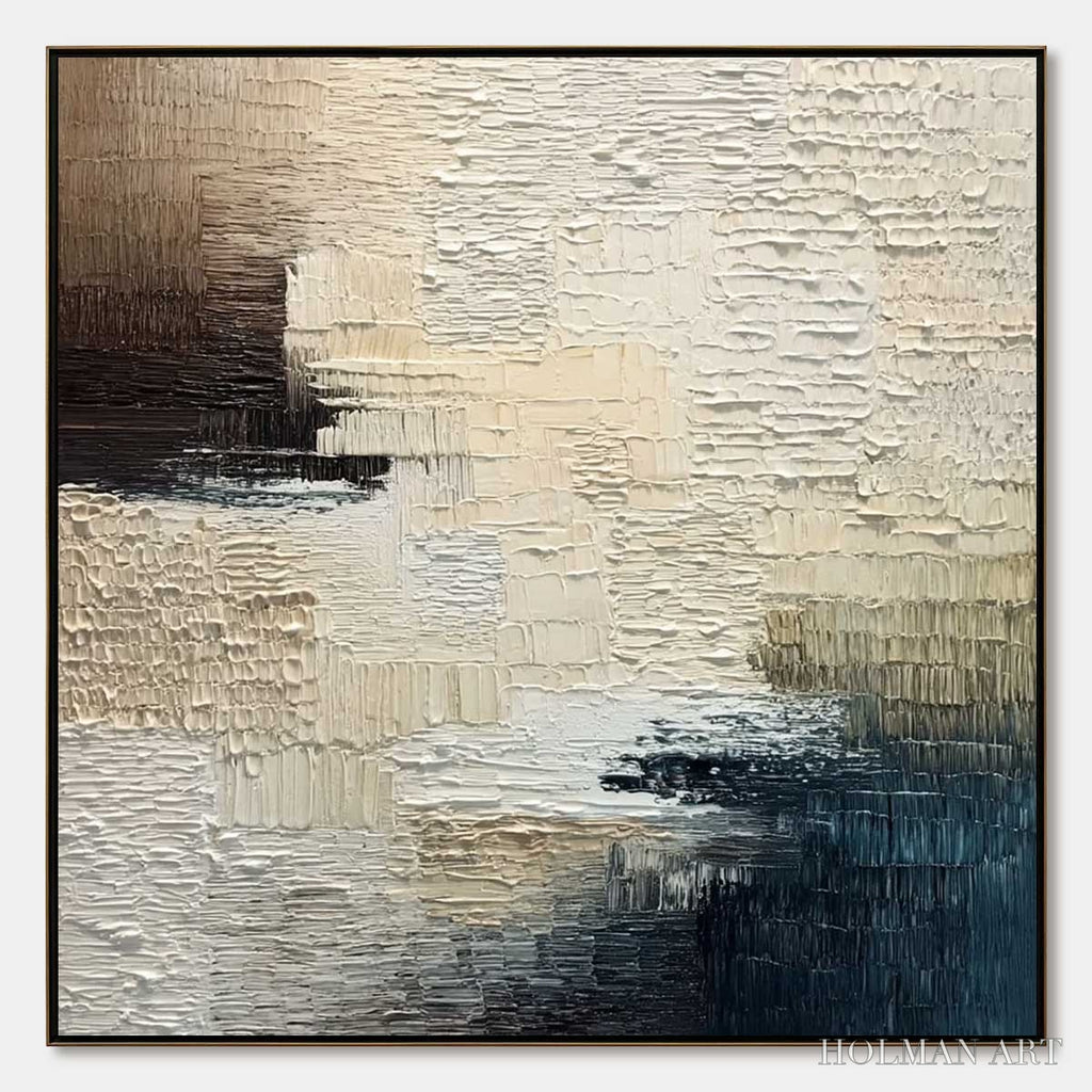 HOLMAN ART Terra Firma – Textured Neutral Abstract Impasto Painting - image 1