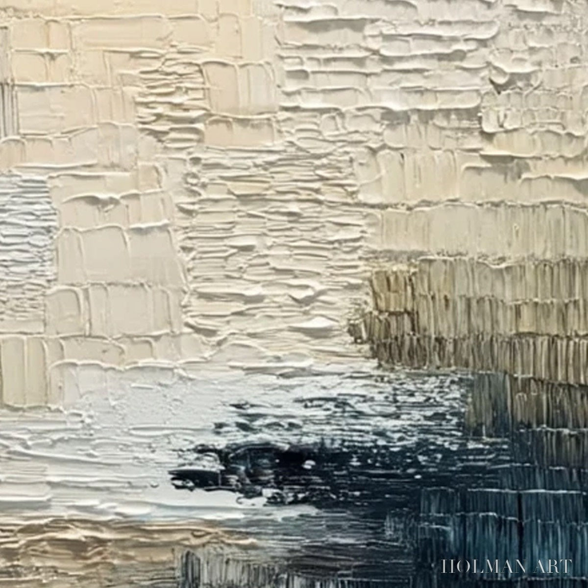HOLMAN ART Terra Firma – Textured Neutral Abstract Impasto Painting - image 3