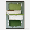 HOLMAN ART Greenfield Dash – Textured Abstract Sports Painting in Green and White - image 1