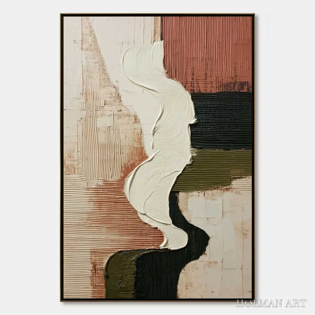 HOLMAN ART Terra Firma – Textured Wabi Sabi Abstract Art in Earth Tones - image 1