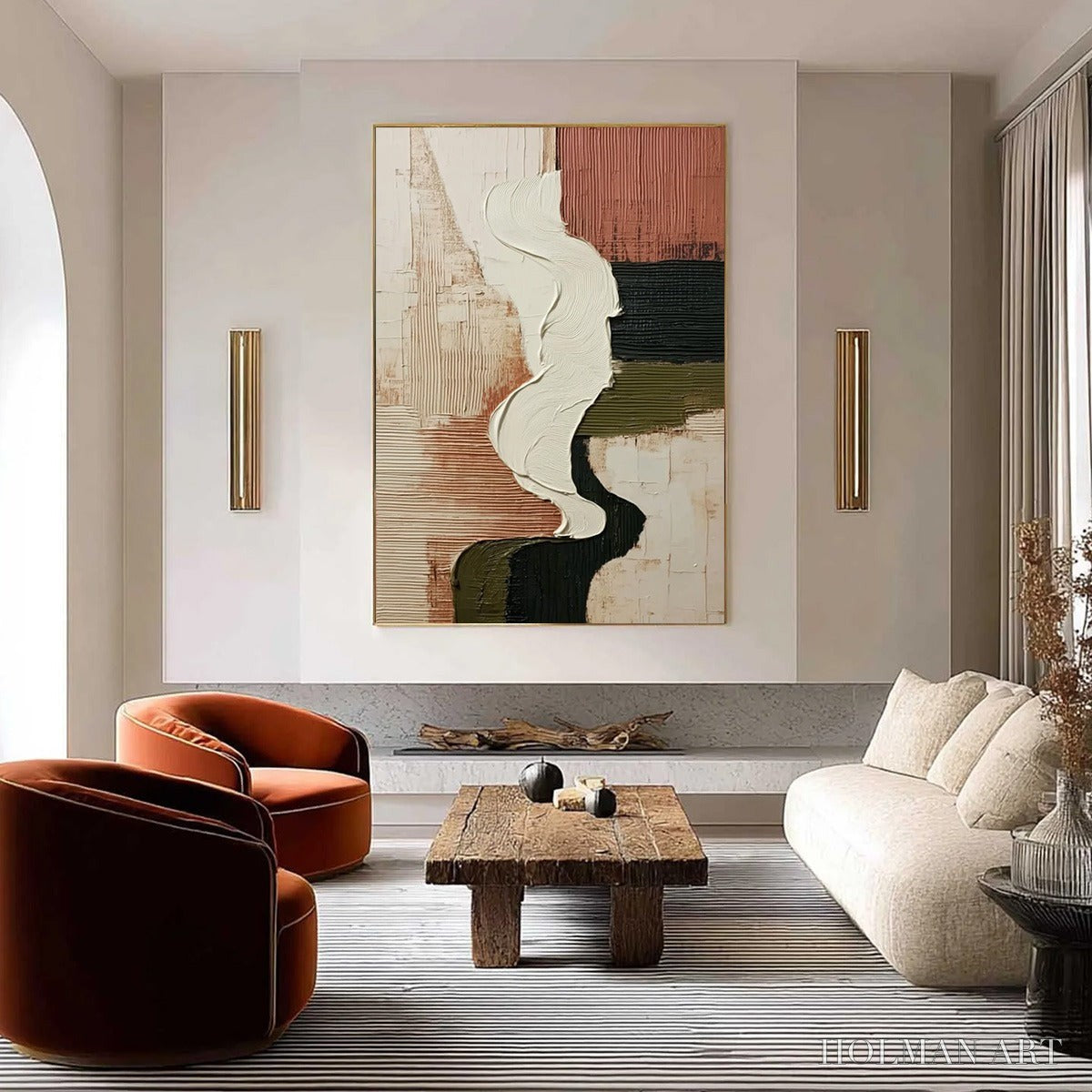 HOLMAN ART Terra Firma – Textured Wabi Sabi Abstract Art in Earth Tones - image 2