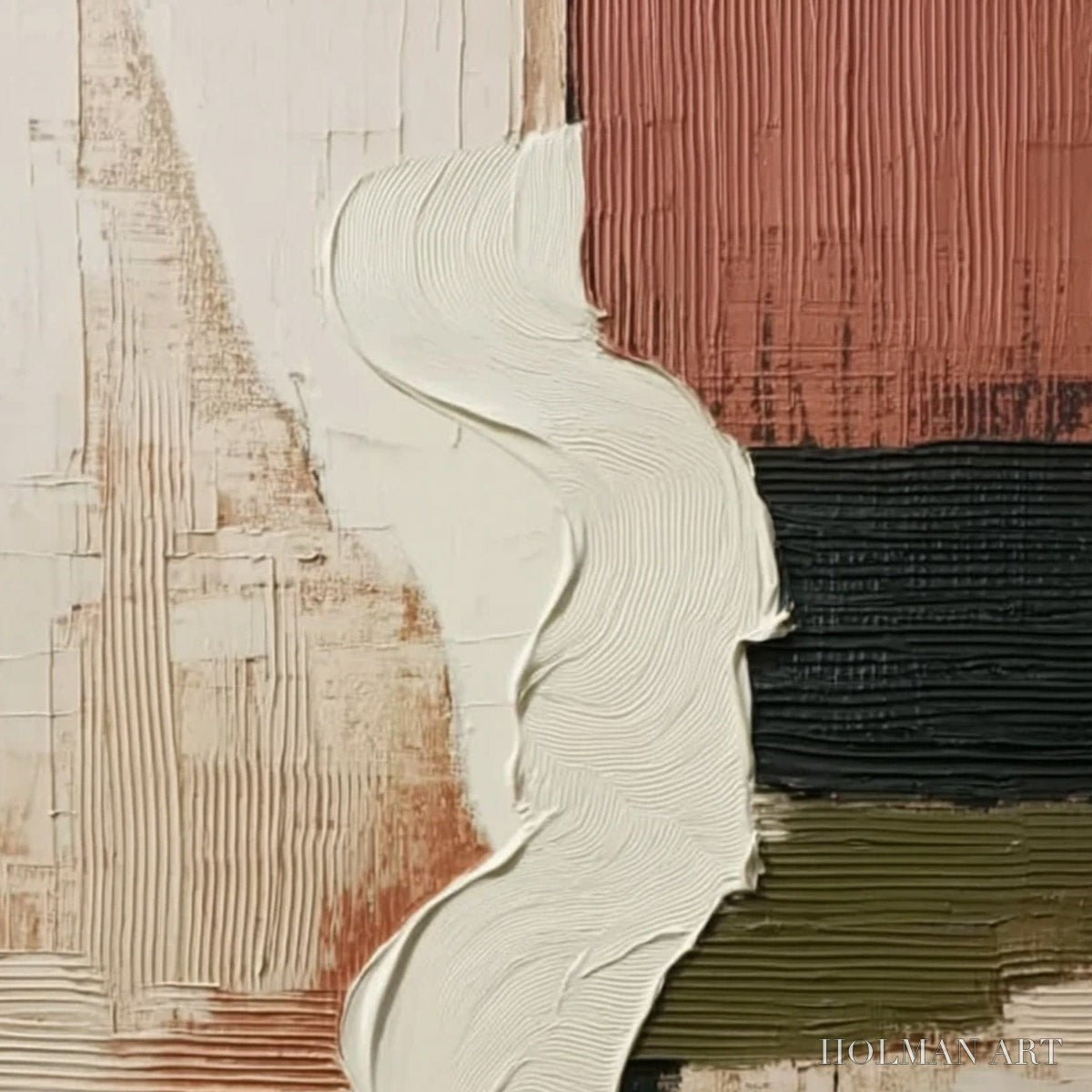 HOLMAN ART Terra Firma – Textured Wabi Sabi Abstract Art in Earth Tones - image 3