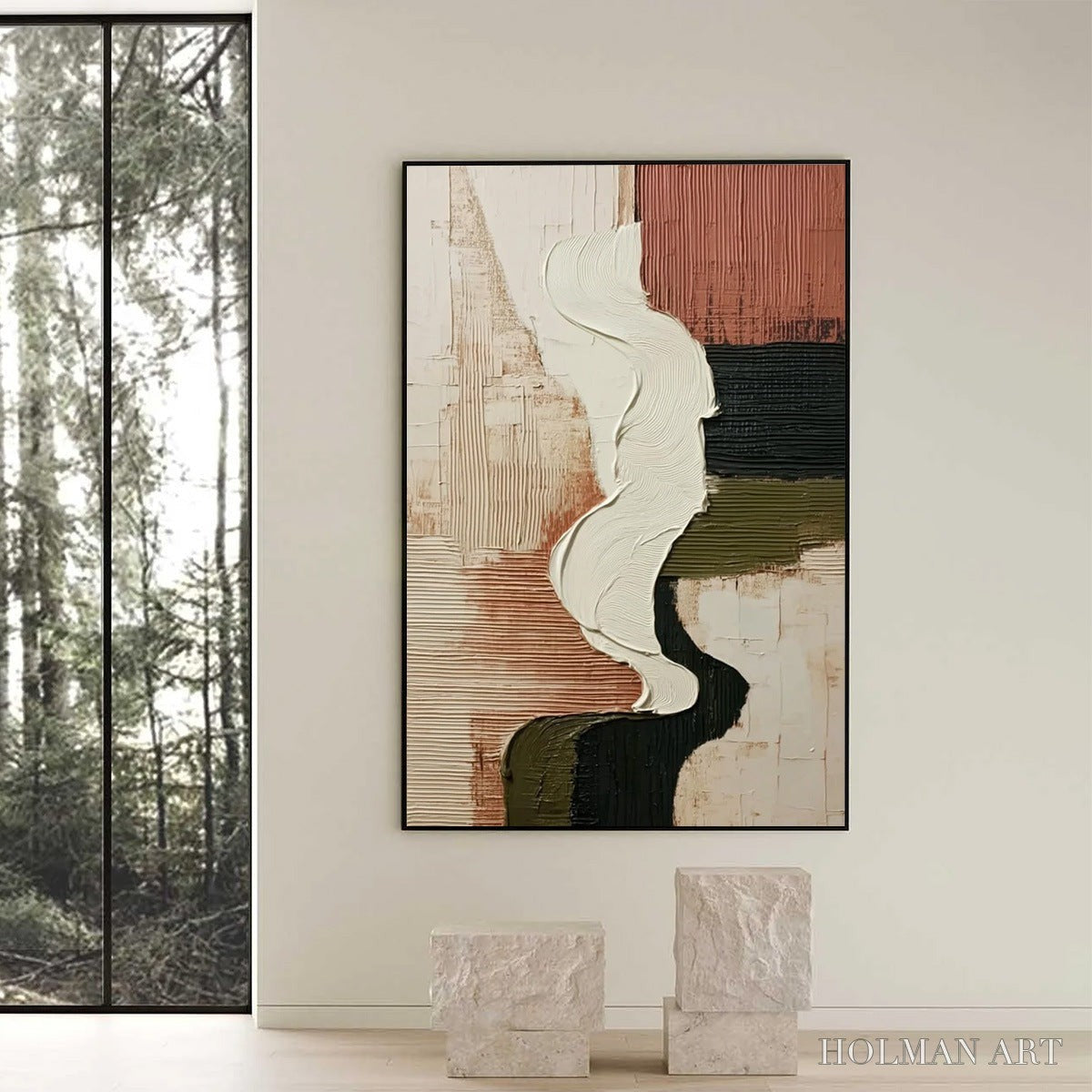HOLMAN ART Terra Firma – Textured Wabi Sabi Abstract Art in Earth Tones - image 6