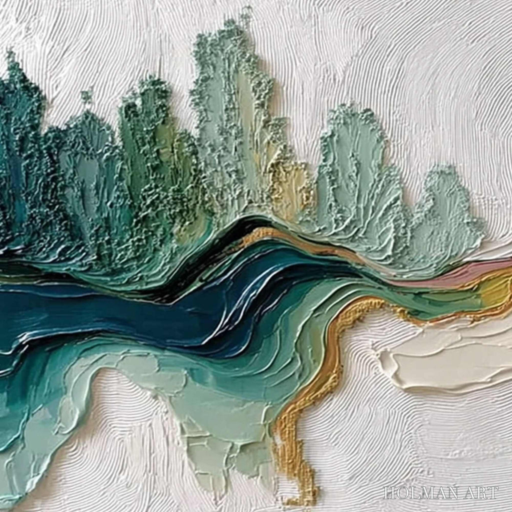 HOLMAN ART Terra'S Veins – Textured Abstract Landscape Impasto Oil Painting - image 3
