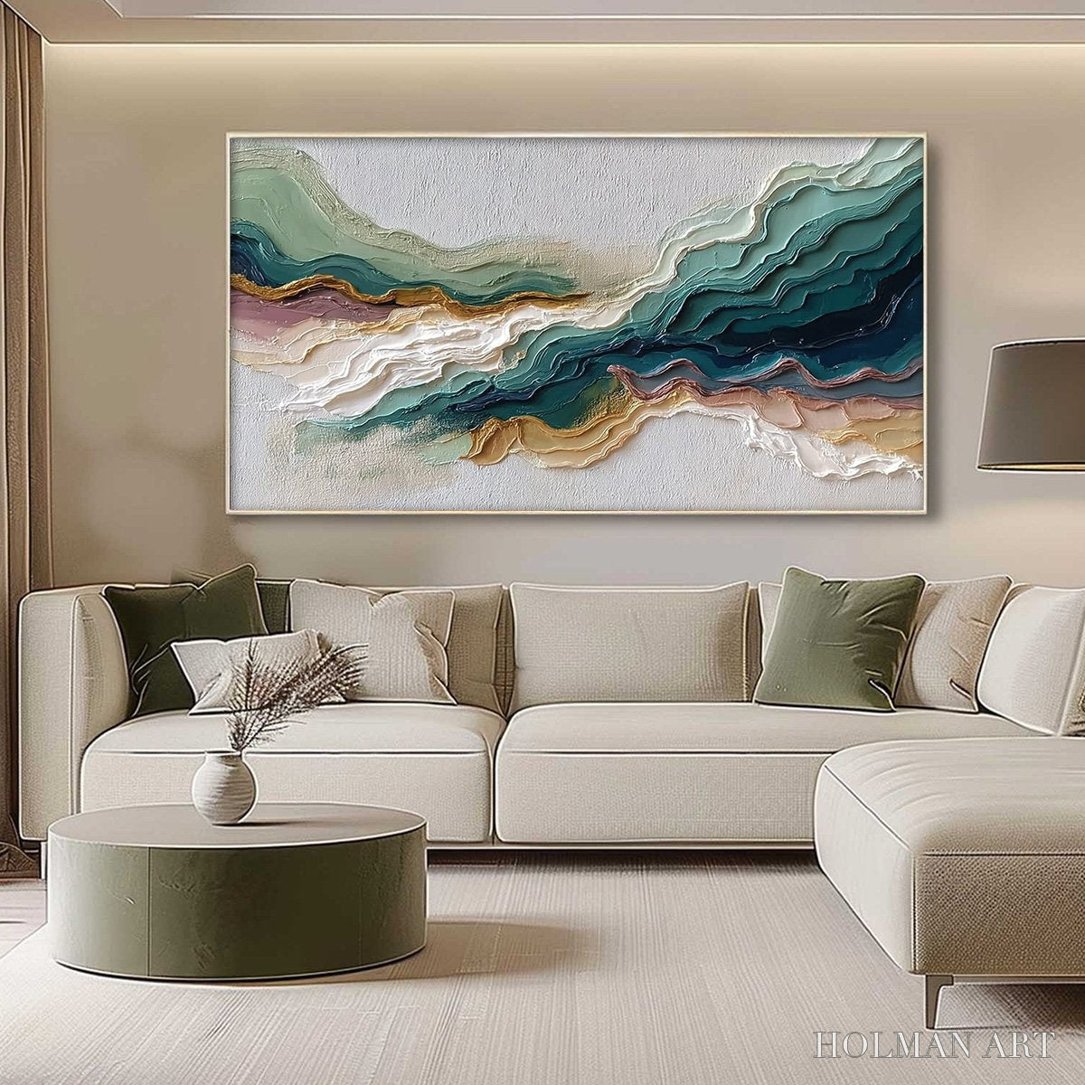 HOLMAN ART Terra Rhythm – Heavily Textured Abstract Landscape Painting - image 4