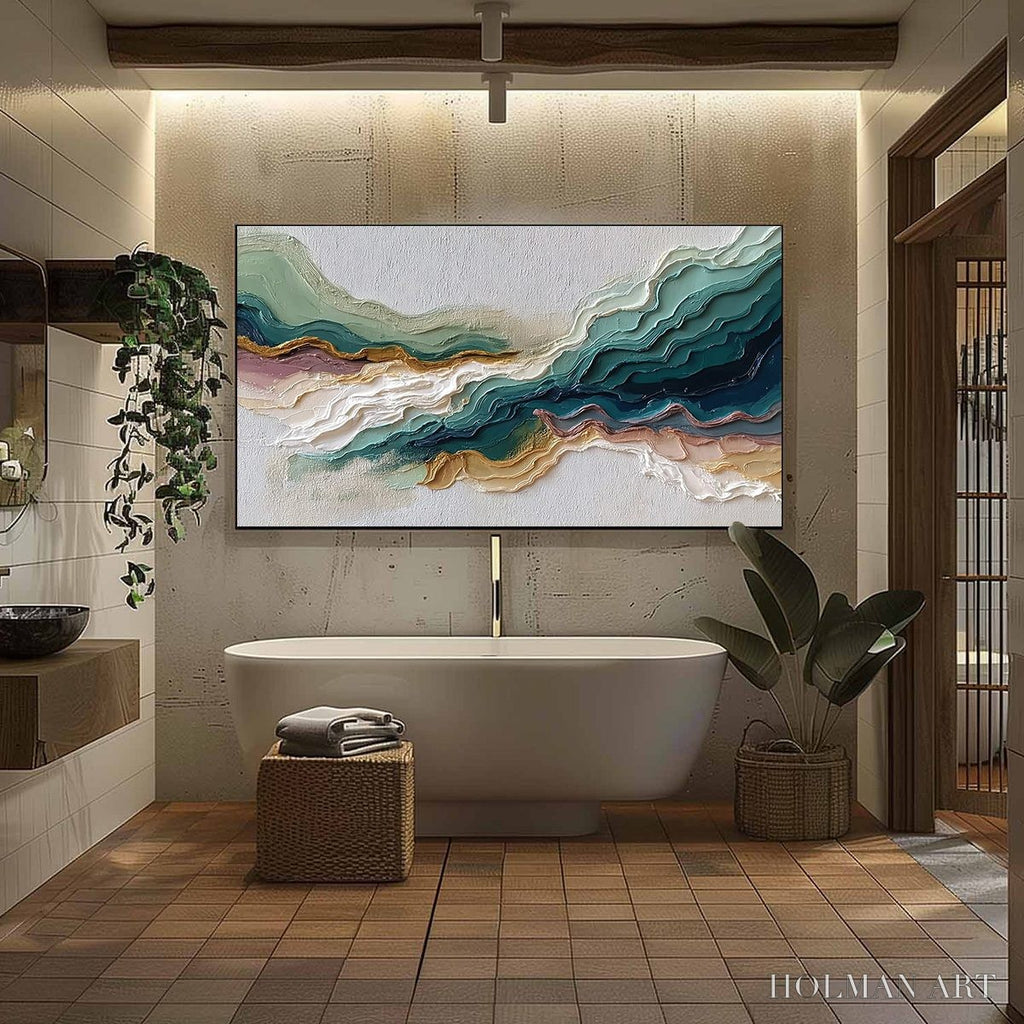 HOLMAN ART Terra Rhythm – Heavily Textured Abstract Landscape Painting - image 6