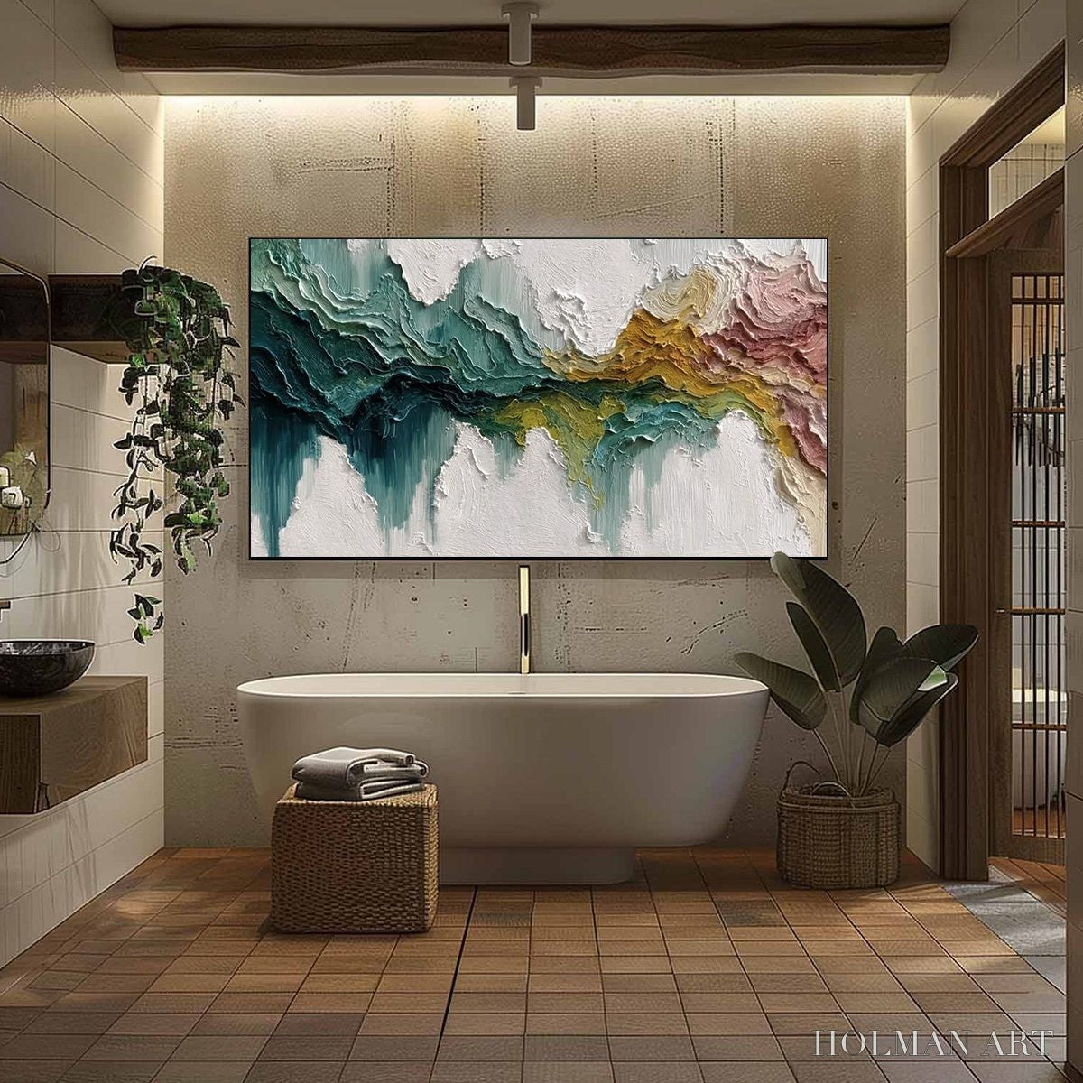 HOLMAN ART Terra Flow – Textured Abstract Landscape Impasto Oil Painting - image 6