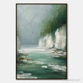 HOLMAN ART Emerald Passage – Textured Wabi Sabi Coastal Landscape Painting - image 1