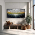 HOLMAN ART Midnight Reflections – Textured Abstract Gold and Silver Landscape Painting - image 2