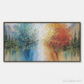 HOLMAN ART Equinox Textured Tree Landscape Oil Painting | Colorful - image 1