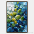 HOLMAN ART River Gems – Abstract Impasto Textured Blue and Green Painting - image 1