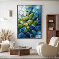 HOLMAN ART River Gems – Abstract Impasto Textured Blue and Green Painting - image 2