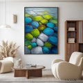HOLMAN ART River Gems – Heavily Textured Abstract Painting of Colorful Stones - image 2