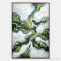 HOLMAN ART Verdant Flow – Abstract Green Impasto Landscape Oil Painting - image 1