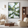 HOLMAN ART Verdant Flow – Abstract Green Impasto Landscape Oil Painting - image 2