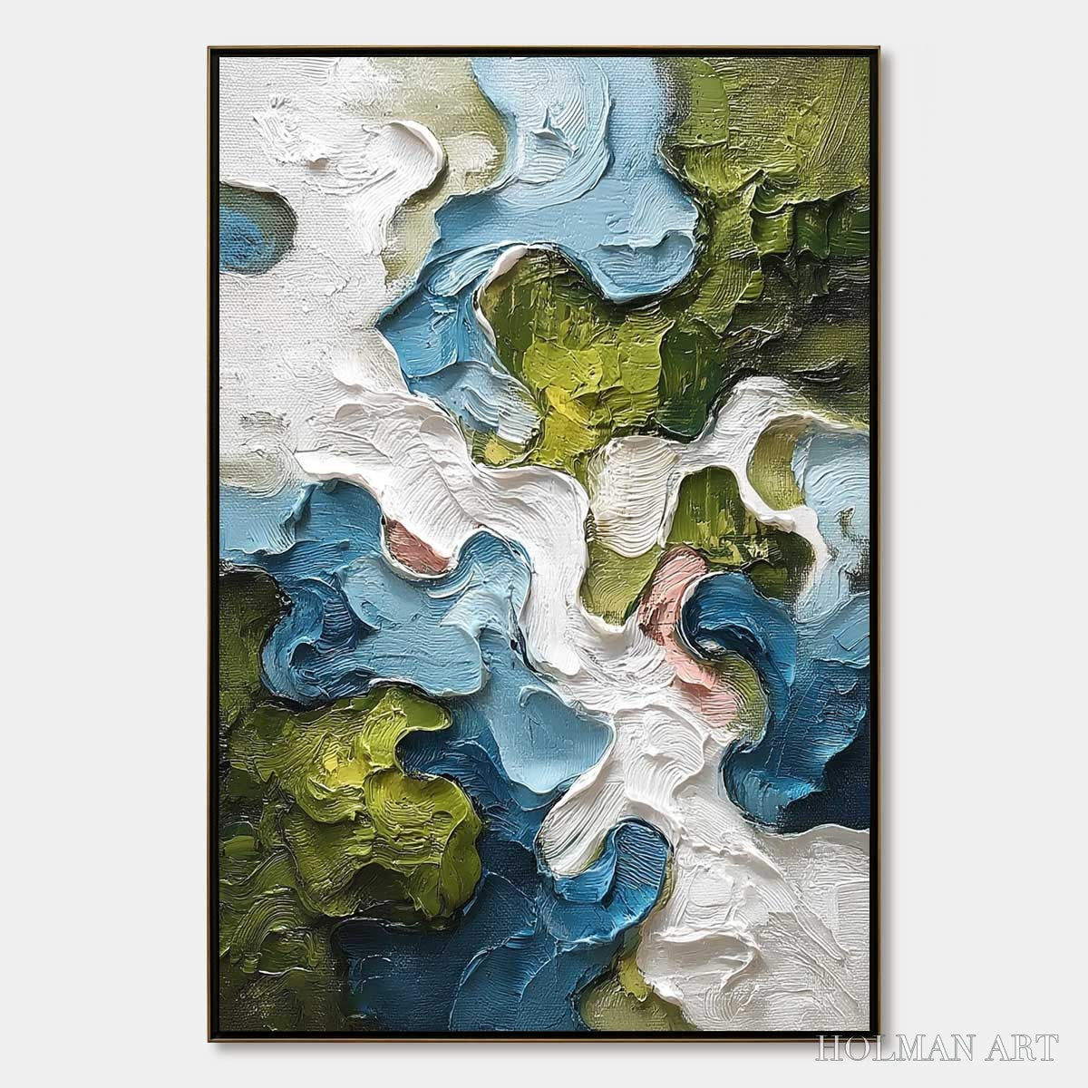 HOLMAN ART Aerialis – Heavy Texture Abstract Landscape Oil Painting - image 1