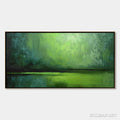 HOLMAN ART Verdant Horizon – Large Textured Green Abstract Landscape Painting - image 1