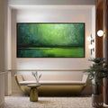 HOLMAN ART Verdant Horizon – Large Textured Green Abstract Landscape Painting - image 2