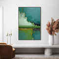 HOLMAN ART Verdant Horizon – Vertical Textured Abstract Landscape Oil Painting - image 2