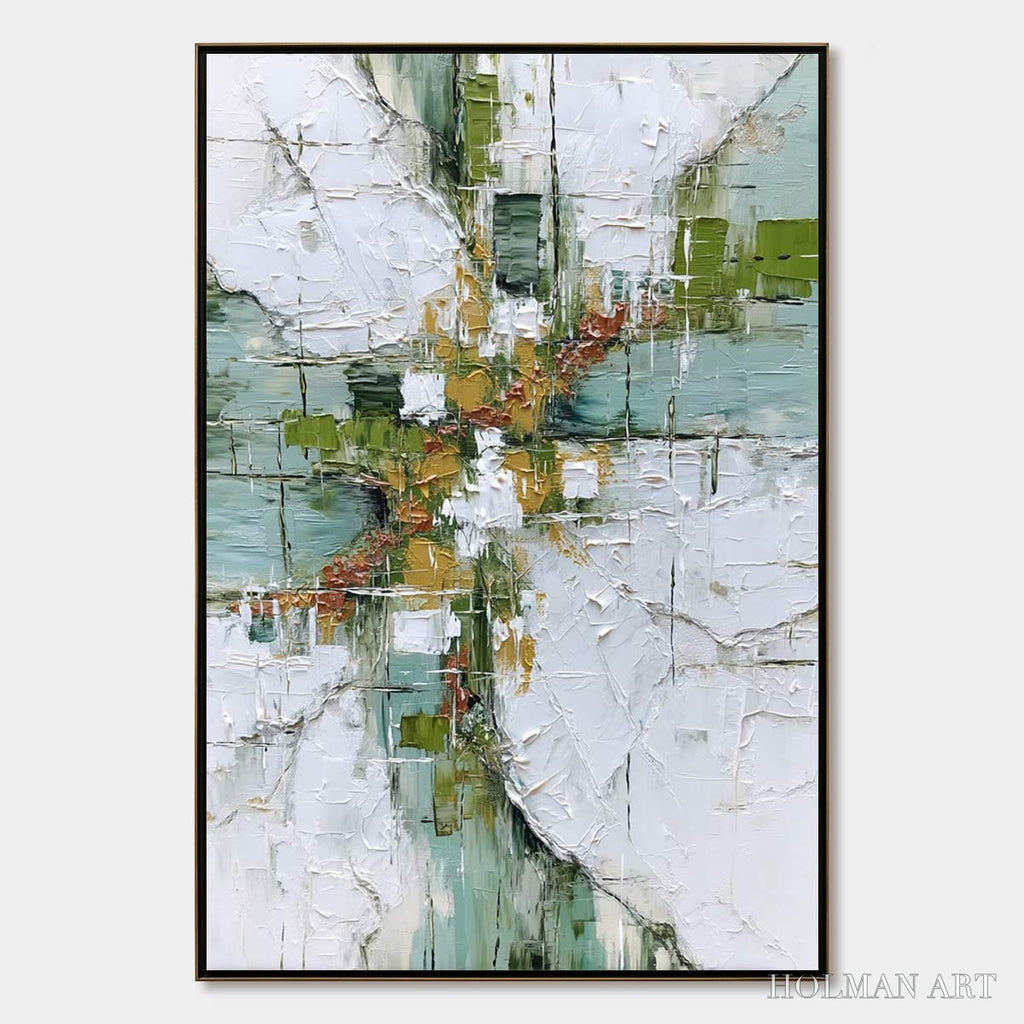 HOLMAN ART Verdant Echo – Textured Abstract Painting in Earth Tones - image 1