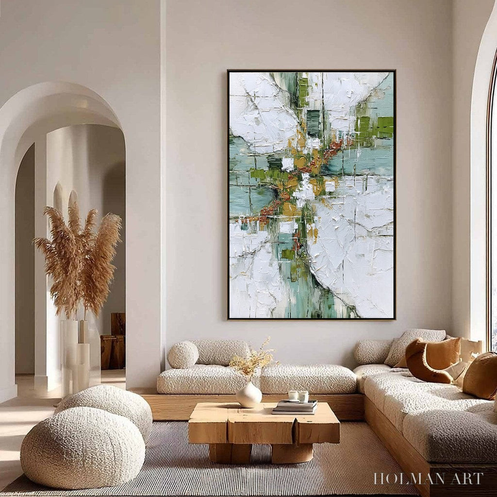 HOLMAN ART Verdant Echo – Textured Abstract Painting in Earth Tones - image 4